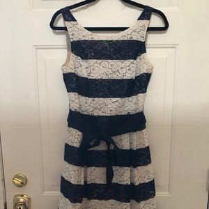 Blue and White striped dress